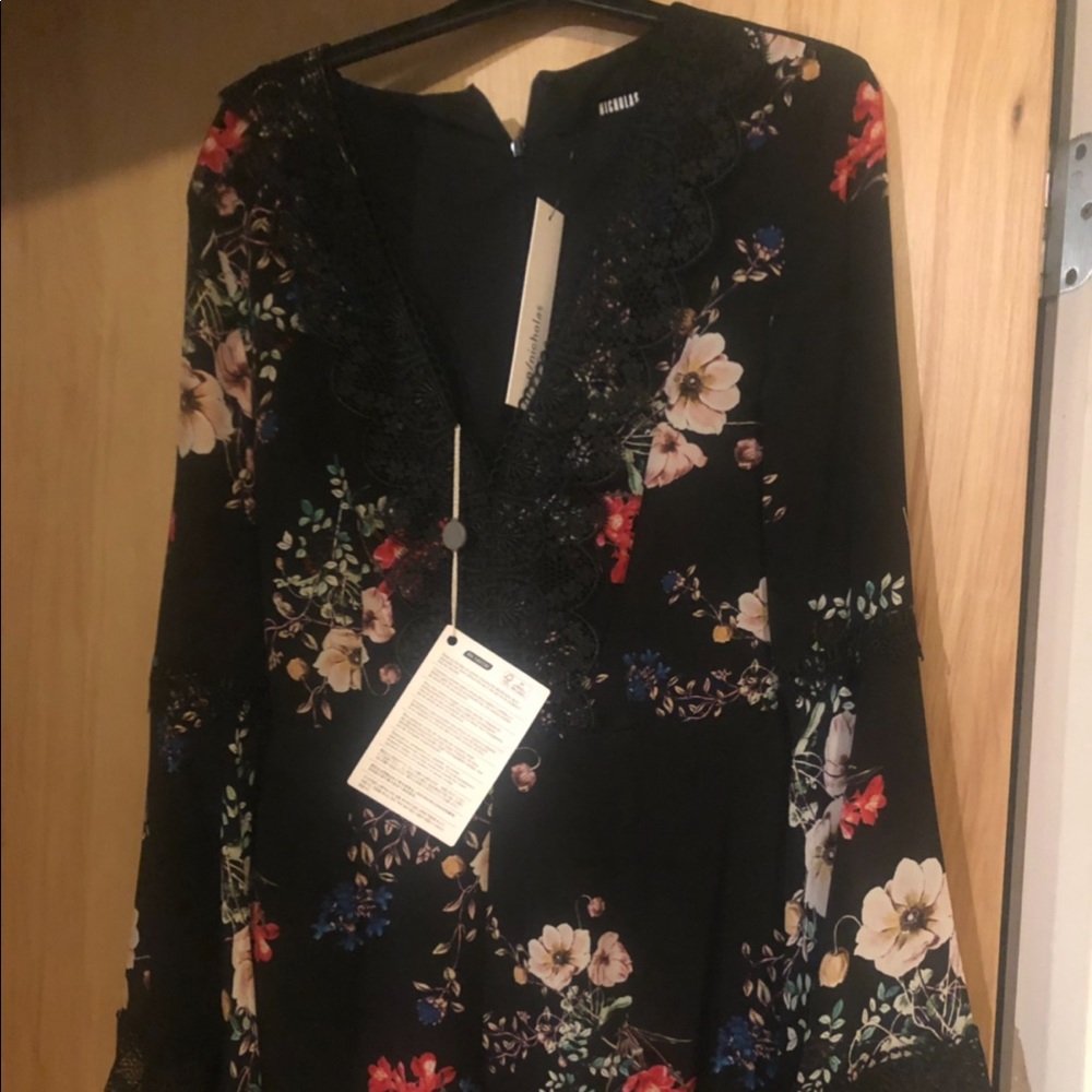 Nicholas Brand Celine Black/Floral Romper